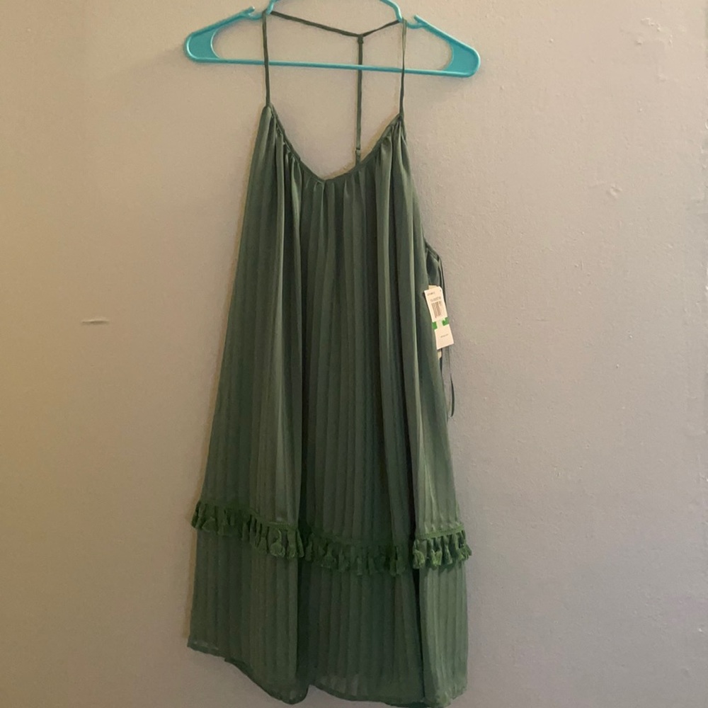 Gianni Bini Sage Green Pleated Dress